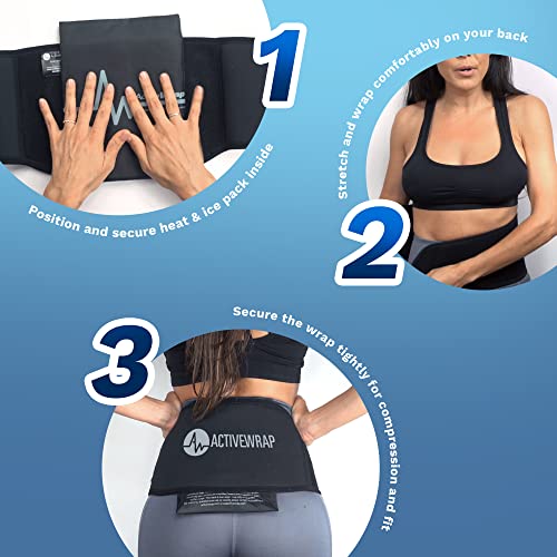 Activewrap - Back Ice Pack For Back Pain, Swelling, Sprain, Spasm, Stiffness And More, Reusable Ice Pack For Injuries With Compression Strap, Use For Hot And Cold Therapy, Small/Medium #TOP5