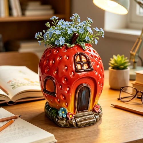 Jarrones de fresa decorativos ideales para regalar a amigos 4