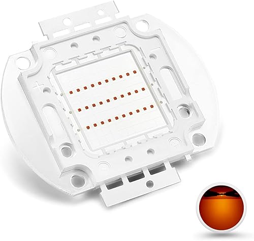 Vista 64 de CHANZON Chip LED de alta potencia 30 W infrarrojo (IR 850 nm/entrada 900 mA/DC 14 V - 16 V/30 vatios) SMD COB luz emisor diodo componentes 30 W N)