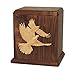 Wood Cremation Urn - Walnut Doves Companion