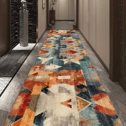 廊下用カーペットランナーラグ 100cm 1.5m 2m 3m 3.5m 4m 4.5m 5m 6m 細長いラグランナー 滑り止めゴム裏地付き 洗える玄関階段用エリアラグ(70×400cm)