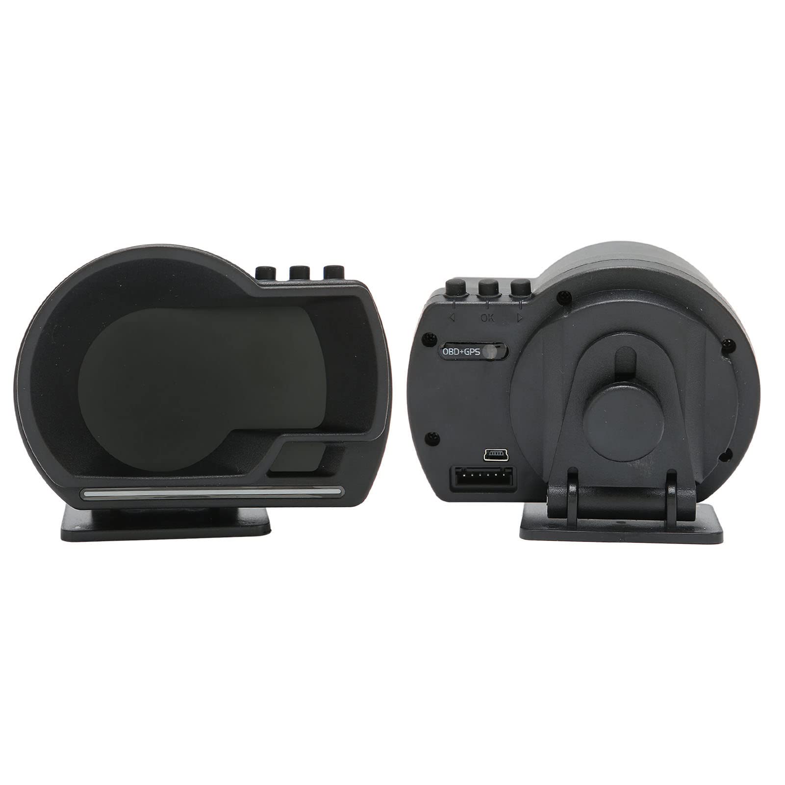 HUD Para Tablero De Automóvil, Modo Dual OBD2 Indicador HUD + GPS Universal Velocímetro 3 Pantalla LCD Medidor De Velocidad Digital Multifunción, Alarma De Velocidad RPM Voltaje Presión De Temperatura