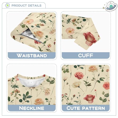 JUNZAN Unique Rose Beige Kids Boys Hoodie Sweatshirt Fleece Boys Sweat Shirt Athletic 4T3