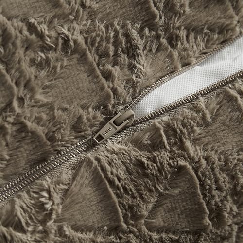 Image of Modern Threads Ultra Soft Plush Pet Bed for Medium to Large Dogs with Elegant Texture and Stylish Design, Removable Washable Cover, Brown, (34 inch L x 25 inch W x 9 inch Th)