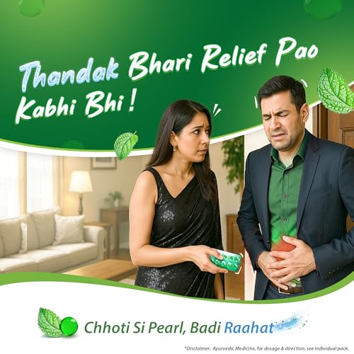 Image of Dabur Pudin Hara Pearls - 10 Pearls x 2 Strips | Ayurvedic Remedy for Gas, Indigestion & Stomach Ache | Fast Cooling Relief | 100% Natural & Safe Digestive Capsules