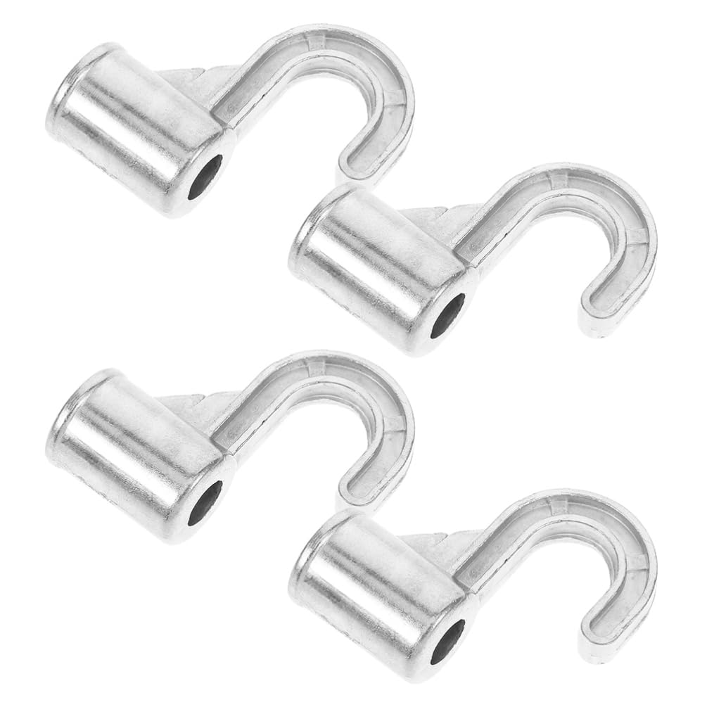 Amosfun Soportes para Barra de Armario Diámetro Interior 18mm sin Perforaciones de Aleación de Aluminio 4 Piezas Fácil Uso y Diseño Elegante Hogar