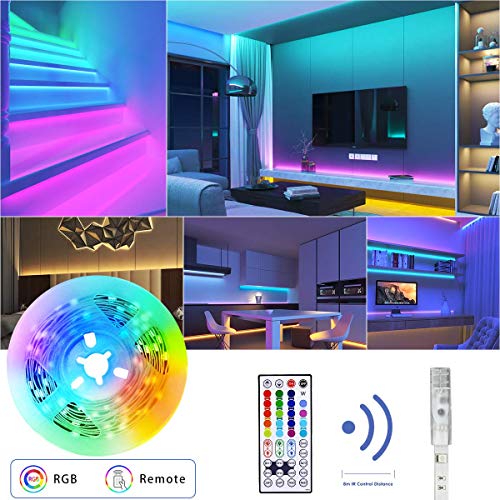 Tira de luces LED RGB 10 metros con control remoto miniatura 2
