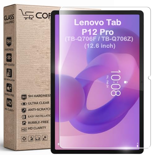 Image of Tempered Glass for Lenovo Tab P12 Pro 12.6 inch (TB-Q706F / TB-Q706Z) - 9H Hardness, Anti-Scratch, Anti-Fingerprint Screen Protector