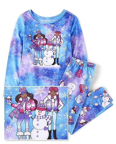 Image of The Children's Place girls Long Sleeve Top and Pants,2 Piece Pajama Set