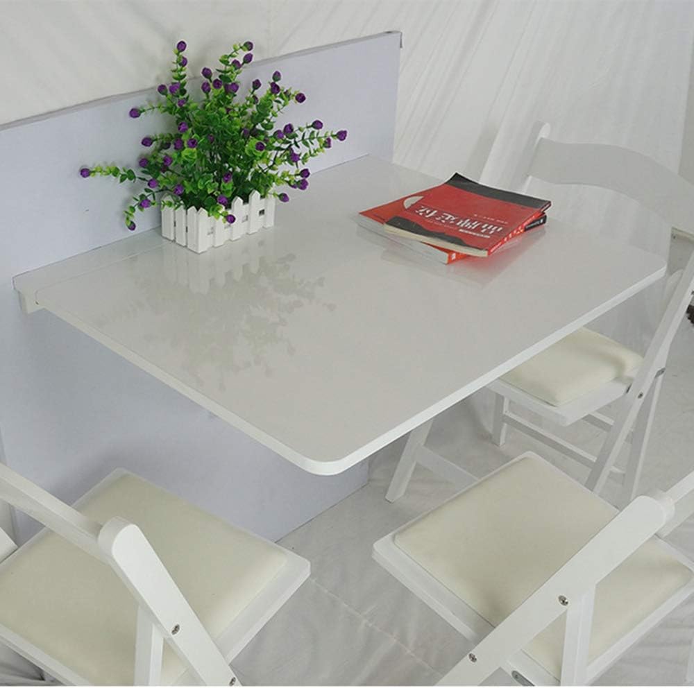 ZHIRONG Folding Wall-Mounted Drop-Leaf Table, Rectangle Computer Desk, Kitchen Dining Table,Children's Study Table，Wall Table，7560CM (Color : White)