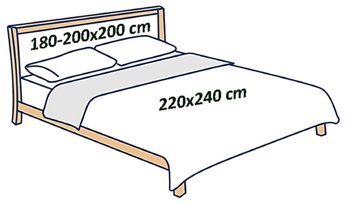 Delindo Lifestyle Riviera Blacha Morska narzuta na łóżko, podwójna narzuta na łóżko, pikowana, 220 x 240 cm