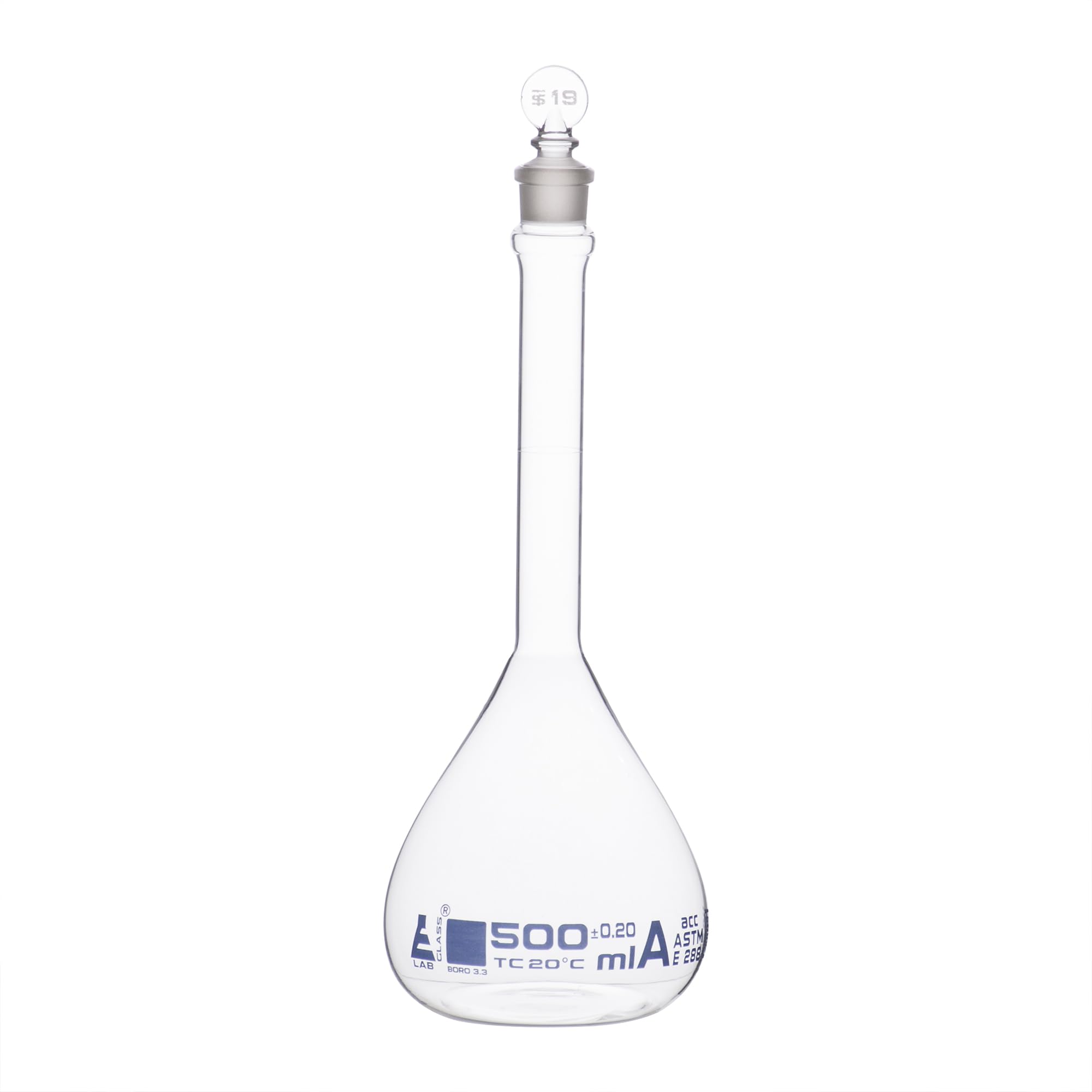 Volumetric Flask, 1000ml - Class A, ASTM - Tolerance ±0.300 ml - Glass Stopper - Single, Blue Graduation - Eisco Labs — Amazon image 7