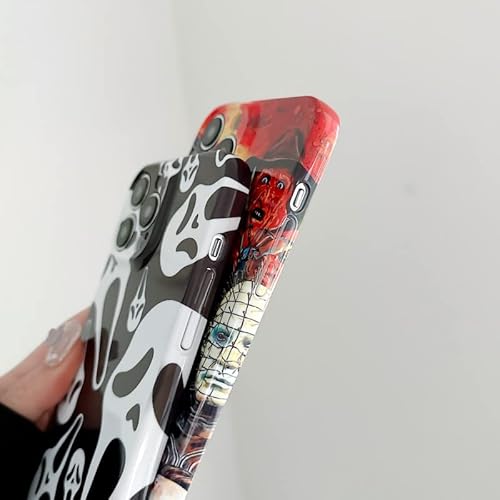 2 Pack Phone Case For Iphone 14 Pro Max,Halloween Ghost Repeat Face Horror Printshockproof And Fall Resistant Slim Phone Case Possess Bare Machine Feel,14Pm #TOP2
