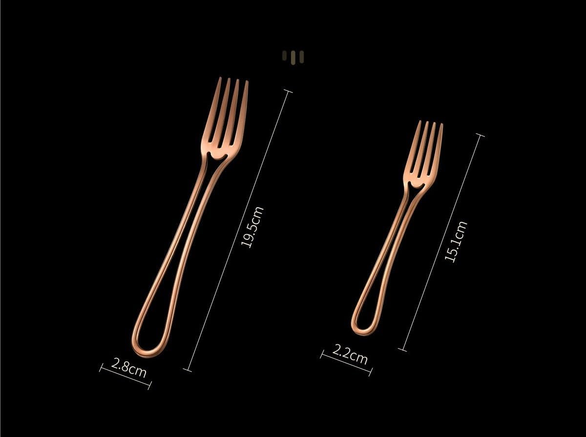 Silverware Flatware Set, 5/20/30/40 Pieces Stainless Steel Tableware Creative Hollow Handle Knife, Fork And Spoon Set Steak Knife Home Dessert Spoon (Color : Gold, Size : 4Set-20Pcs)
