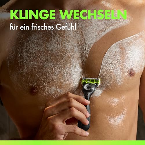 GilletteLabs Body & Intimate Männer Rasierklingen — 12 ORIGINAL Ersatzklingen für Intimrasierer Mann — 2 Klingen für Schutz Gegen Eingewachsene Haare und Irritationen mit Langanhaltender Gleitstreifen 6