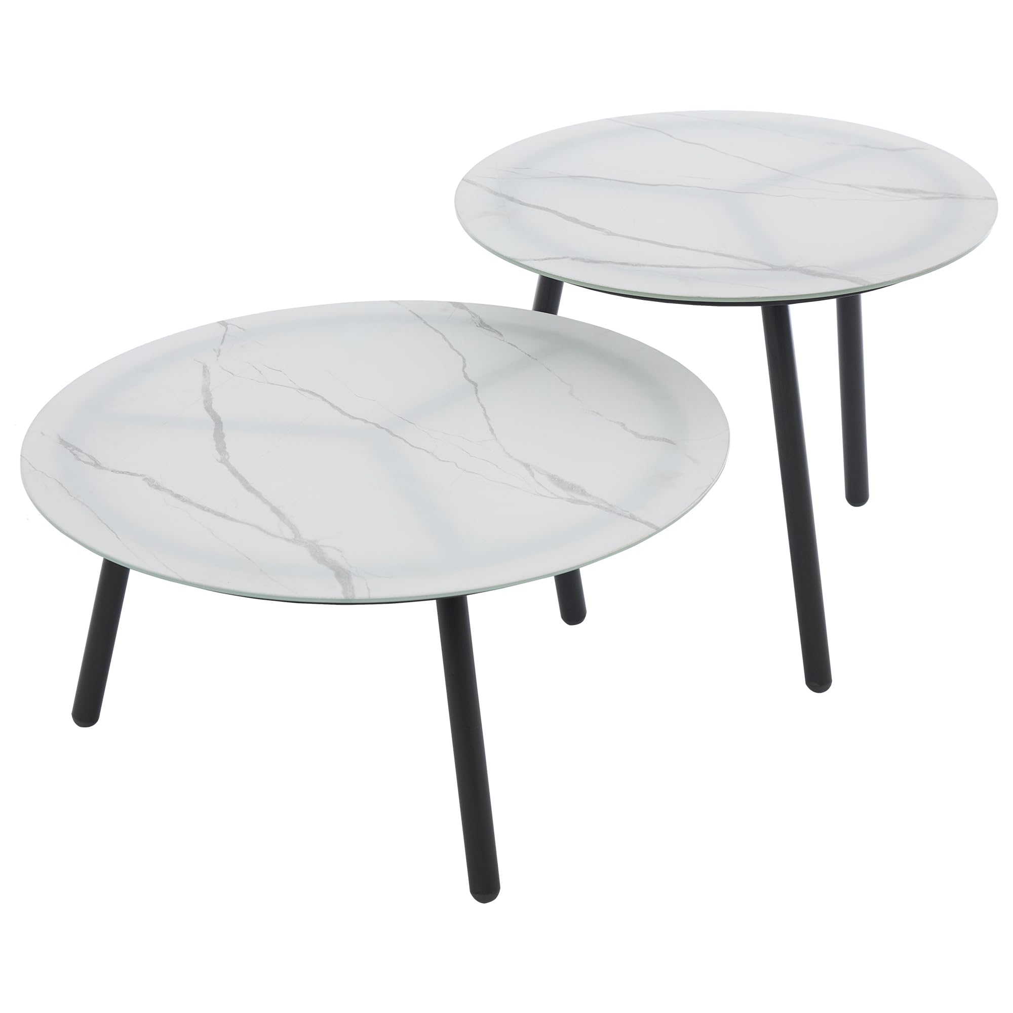 Lexiou Set di sedie da giardino, divano a 3 posti, 2 poltrone e 2 tavolini, per esterni, piano in vetro laccato marmo, corda intrecciata a mano, grigio