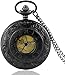 Produktbild SGSG TaschenuhrVintage Charm Schwarz Unisex Mode Roman Number Quartz Steampunk Taschenuhr Frauen Mann Halskette Anhänger mit