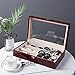 Asvert Uhrenbox Holz,Uhrenkasten 9 Uhren,Uhrenbox für Brillen,Uhrenbox Herren Damen,6 Fächer für Uhren+3 Fächer für Brillensammlung Schmuck-Boxen, Aufbewahrungsboxen, Display-Boxen