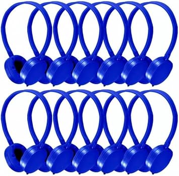 Bulk Headphones 100 Pack for Kids School Classroom, Wholesale Wired Durable Headphones Class Set for Students Children Toddler Boys Girls Teens and Adult HY104, 100 Blue