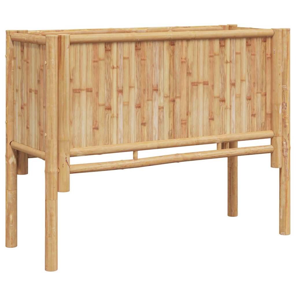 Hochbeet Braun aus Bambus 90 x 35 x 70 cm Pflanzgefäß für Balkon Terrasse Garten Outdoor winterhart frostfest mit Montage