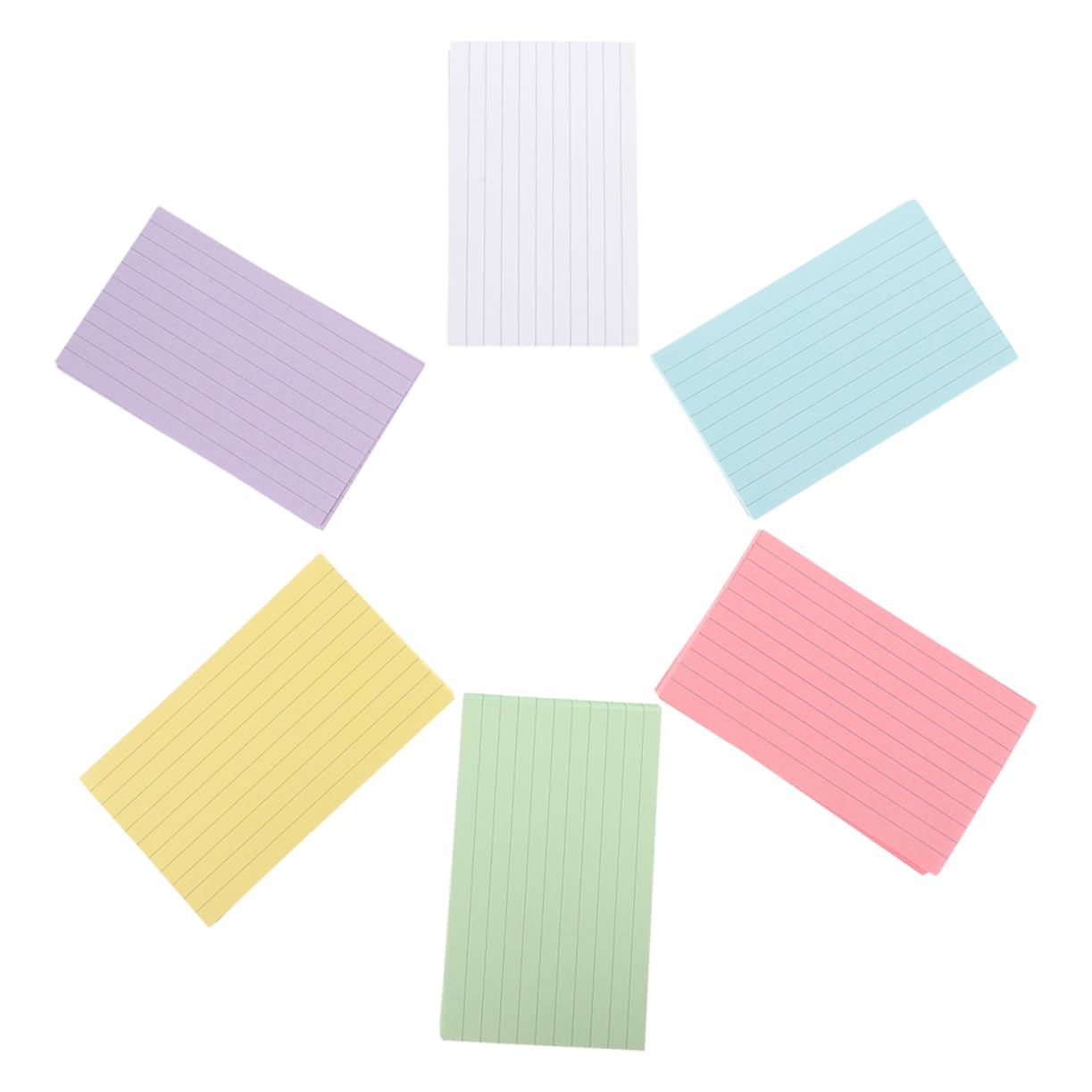 Kleine Karteikarten 300 Blatt Papier Farbige Indexkarten | Glatte Schreibfläche, zum Lernen für Rezeptkarten, Praktische Wortkarten für Schnelle Notizen