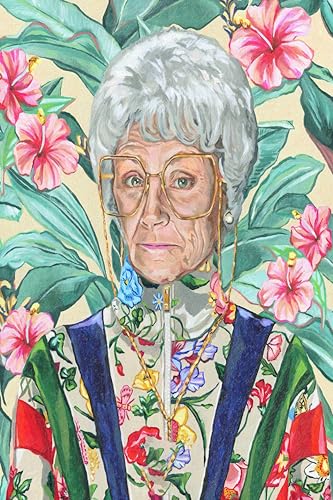 80s Luxury Fashion Golden Girls Wall Art-Sophia Petrillo Poster For Woman Room Decor-Estelle Getty Tropical Floral Canvas Prints Pictures For Girl Dorm Decor Gift