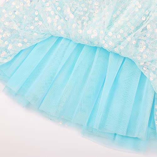 Image of KEREDA Toddler Girls Layered Tutu Skirt Sparkling Sequin Tulle Dance Skirts