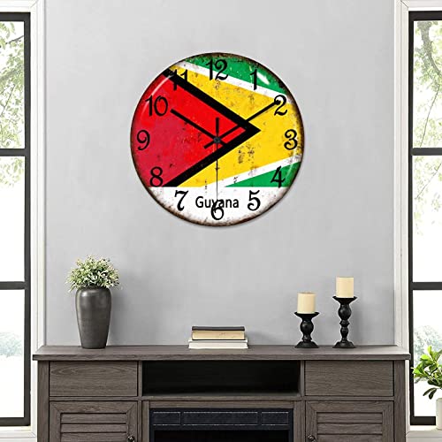 Horloge murale silencieuse Guyane en bois : stop au tic-tac 38cm - 7