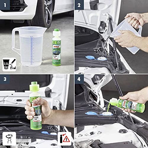 SONAX KlarSicht 1:100 concentraat Apple-Fresh (250 ml) sterk geconcentreerde reinigingstoevoeging met Apple Fresh-geur… - Image 7