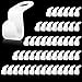 50 Stücke Kleiderbügel Anschluss Haken Kleiderbügel Clip Tropfen Verbindung Griff Platzsparende Kleiderbügel Anschlüsse Weißer Mini Kaskadierung Aufhänger Extender Clips für Kleider Mantel