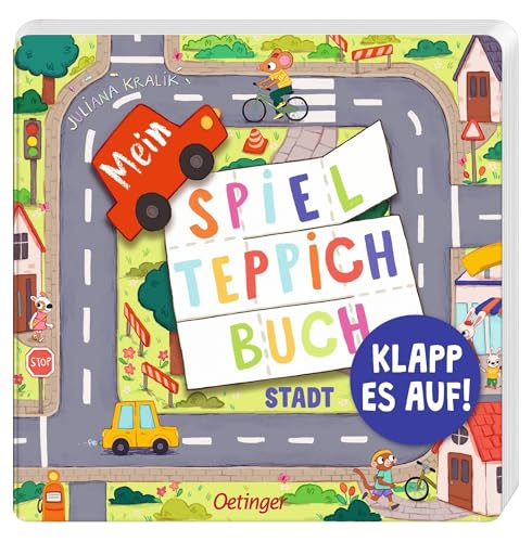 Mein Spielteppich-Buch. Stadt: Stabiles Leporello-Buch aus Pappe für Kinder ab 2 Jahren, das sich ganz einfach zu einem Spielteppich auffalten lässt