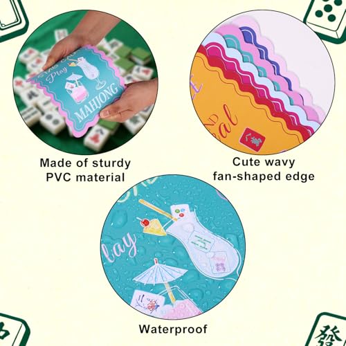 Penitue 4pcs Mahjong Shuffler Cards multicolor miniatura 4