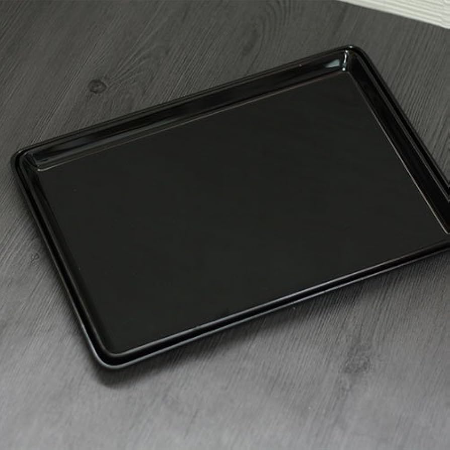 Amazon｜お盆 トレー 木製 日本製 切手盆 黒 漆塗り 8寸 約24cm