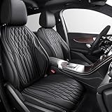 XDJFJMJTJT Full Seat Covers for Toyota Prius 2023 2024 2025, Breathable Leather Car Seat Cushion (5 Seat Full Set. Black)