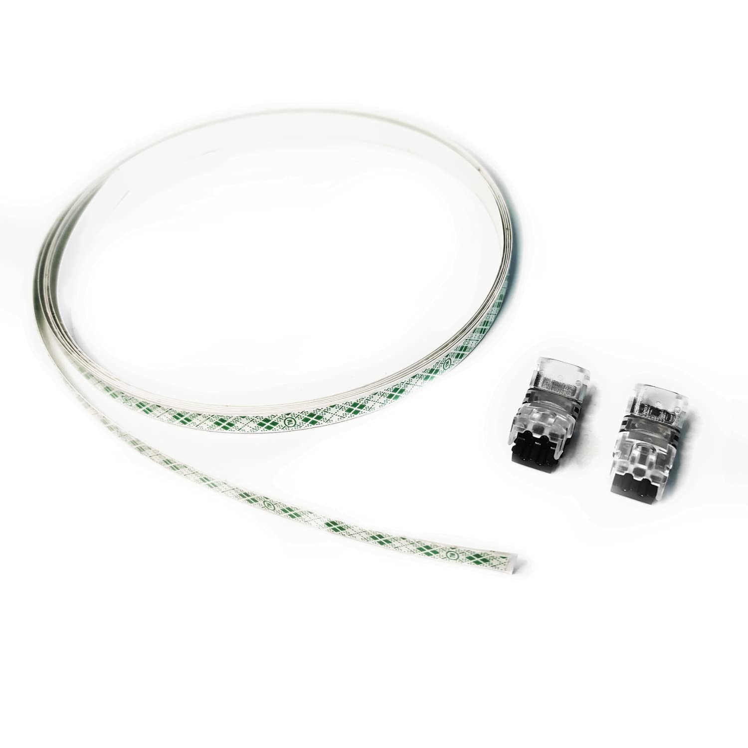 LED Flachkabel 2m Transparent – Selbstklebend, Für DIY-Beleuchtung, Vitrinen & Möbel