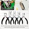 5 Pcs Jewelry Making Pliers Tools with Needle/Chain Nose Pliers, wire cutters Round Nose, Bent Nose-Matte Handle,jewelry making supplies for adults #4