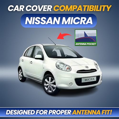 Image of Car Cover for Nissan Micra | 100% Waterproof Heavy-Duty 3-Layer Car Body Cover | All-Weather Rain, UV, Sun & Dust Protection | Custom Fit | Mirror & Antenna Pockets | Navy Blue