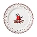 Villeroy & Boch 14-8585-2905 - Toy's Delight bandeja de servicio, plato de servicio redondo de porcelana Premium, apta para microondas, multicolor/rojo/blanco, 45 cm