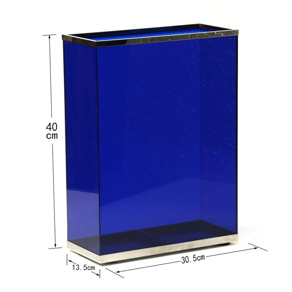 Portaombrelli in plastica acrilica di Alta qualità, Ideale per l'ingresso, Forma Rettangolare, Dimensioni 30,5x13,5x40 cm.