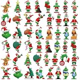 48Pcs Mini Christmas Collectible Dolls Figurines,Christmas Tree Hanging Ornament Gifts for Xmas Goodie Bag Stuffers Winter New Year Holiday Party Favors Decorations