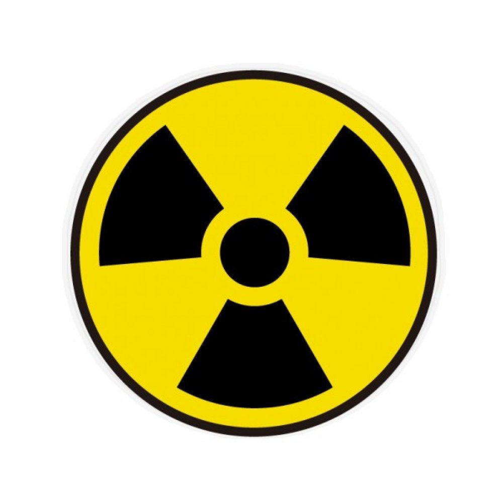 Tapis rond cadeau original motif radiation chimique jaune pour salon 50cm