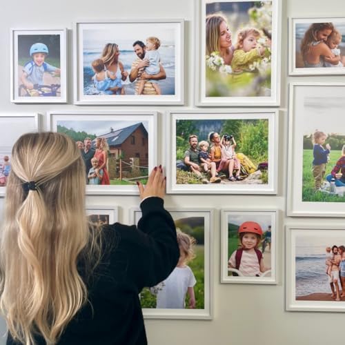 Mixtiles Official Custom Photo Tiles - Magnetic Wall Frames - Adhesive Sticker, no Nails - Personalized Printed Photos - Various Sizes and Frames - 20x20-1-Tile - Border Oak - Image 7