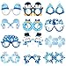 Harrycle 36 Pcs Winter Decorations Paper Eyeglasses Winter Snowflake Costume Party Photo Booth Props Supplies for Winter Christmas Holiday Baby Shower Birthday Party Favors