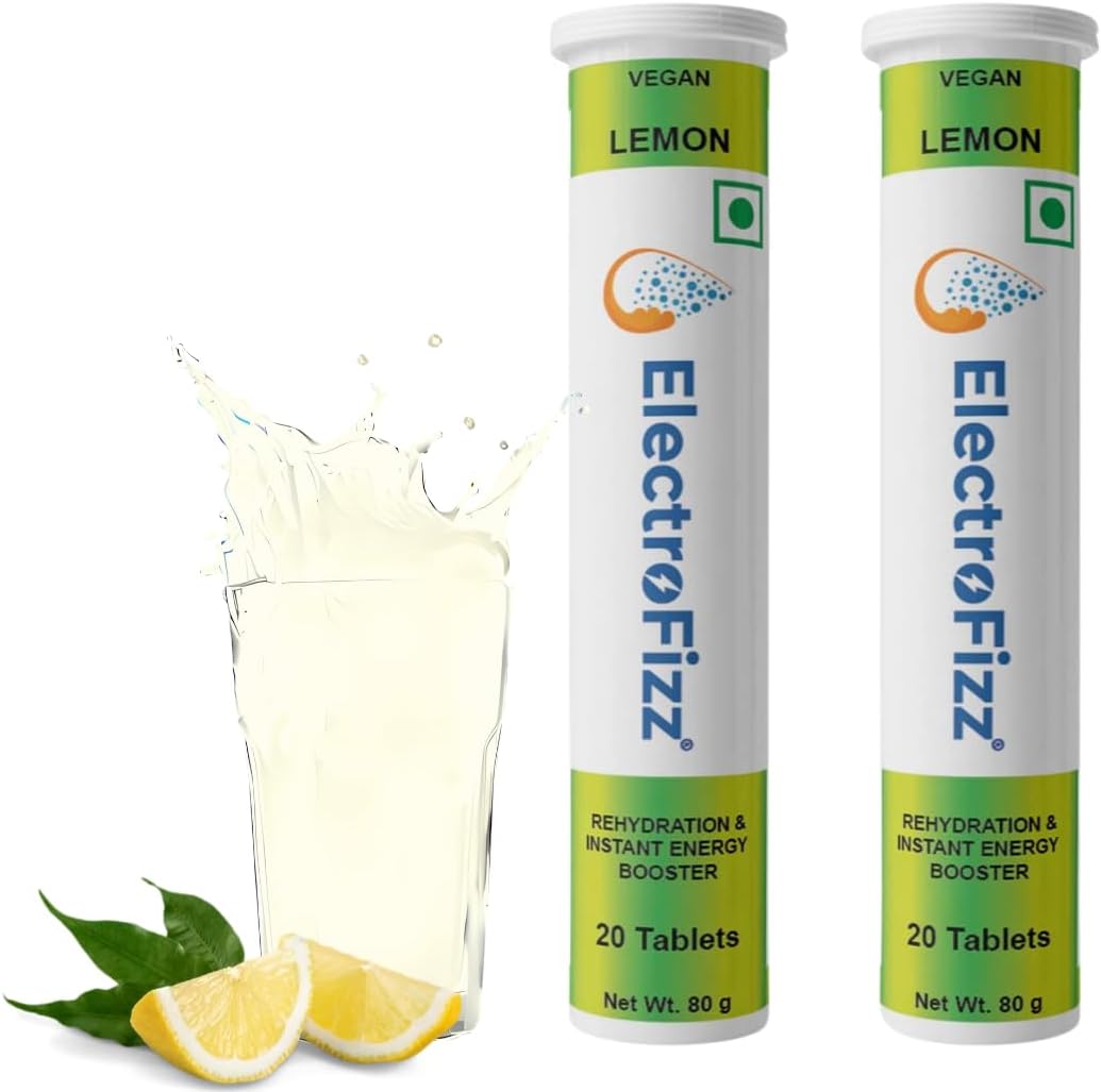 - Electrolyte Energy Drink for Workout, Sports Drink for Men and Women, Energy Supplement, Instant Hydration - 40 Effervescent Tablets (Pack of 2 tubes) -Lemon Flavour, 2 count, 20 capsules