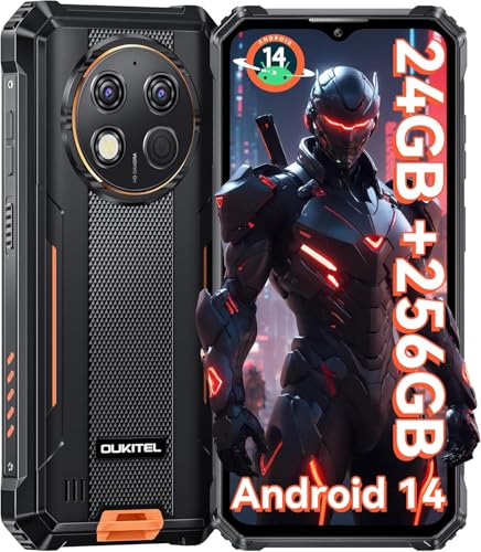 OUKITEL G1 Rugged Smartphone, 24GB RAM, 256GB Storage, 48MP Camera