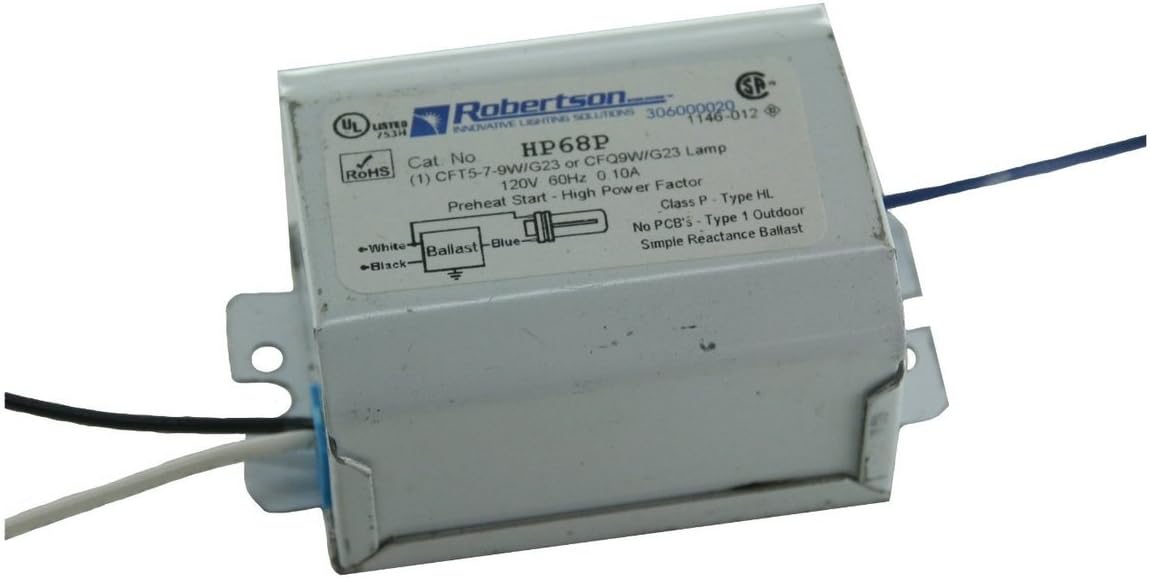 Robertson HP68P /A Mag 9W CFL 2-Pin Ballast - 120V - HPF