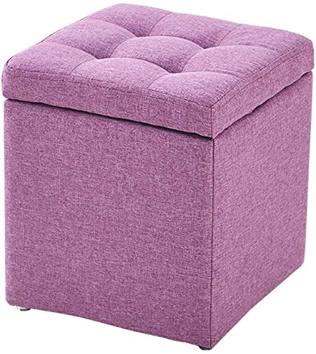 Siège de banc et repose-pieds violet pour salon et chambre d'enfant gain de place