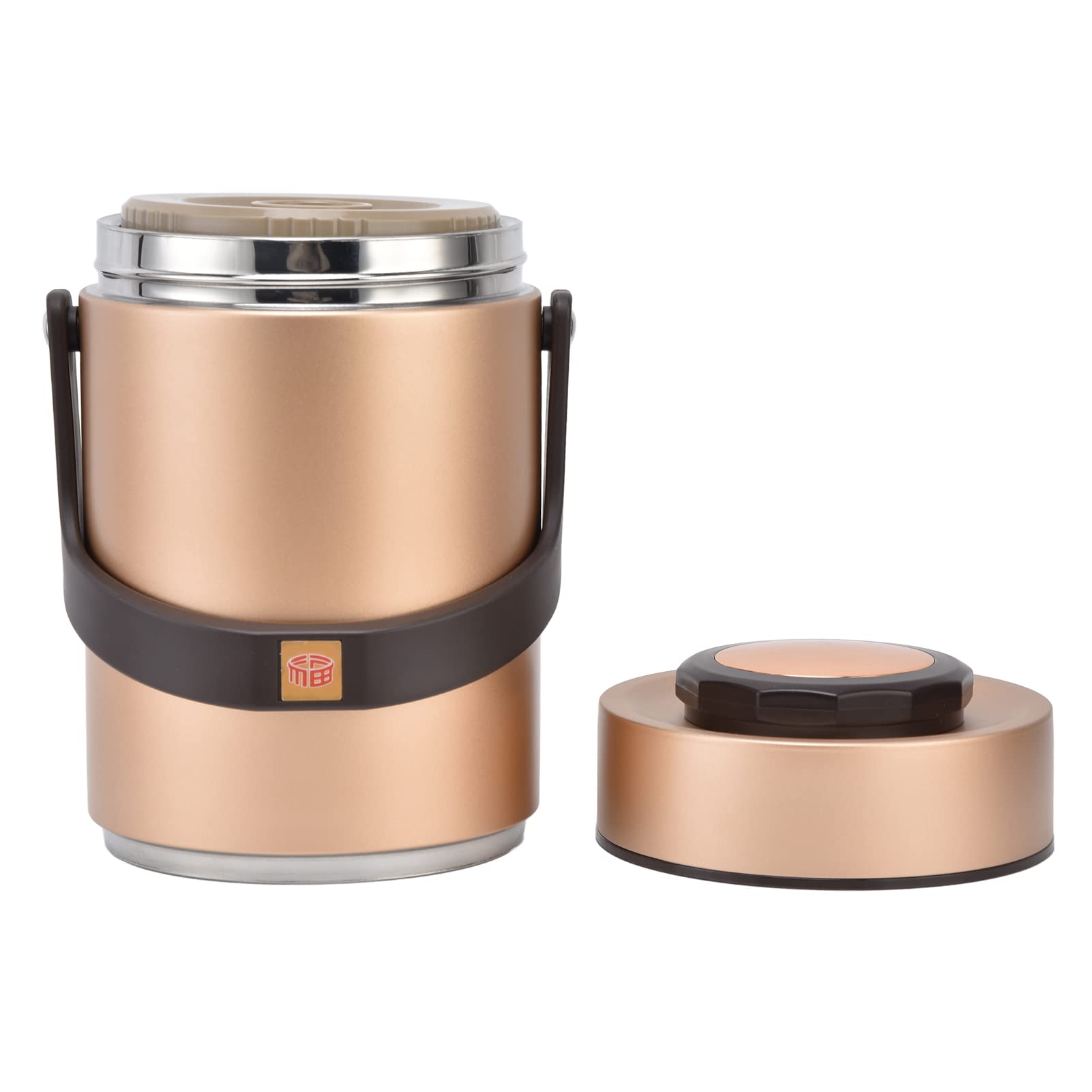 Portapranzo Isolato Sotto Vuoto in Acciaio Inossidabile 304 da 2000 Ml - Design Portatile a 3 Strati per Freschezza e Ritenzione del Calore di Lunga Durata (#2)