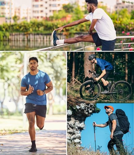 Image of Kinglaman 1 /5 Pack Mesh Workout Shirts for Men Dry Fit Gym Quick Dry Athletic Short Sleeve Sports T-Shirt Moisture Wicking