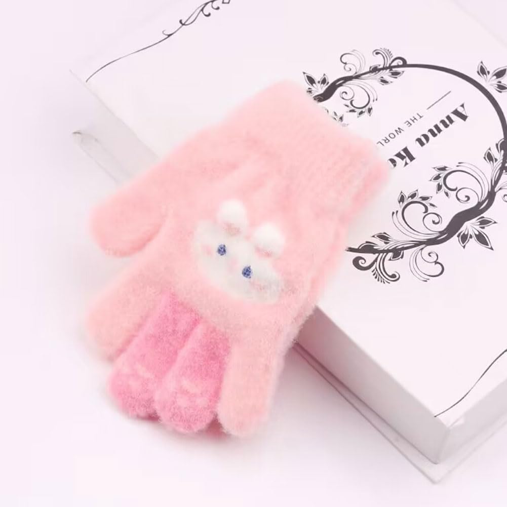 Guantes Térmicos Invierno para Niña 2-6 Años Elástico Punto